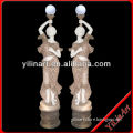 Garden Marble Stone Lady Sculpture Statue Lamp YL-R425